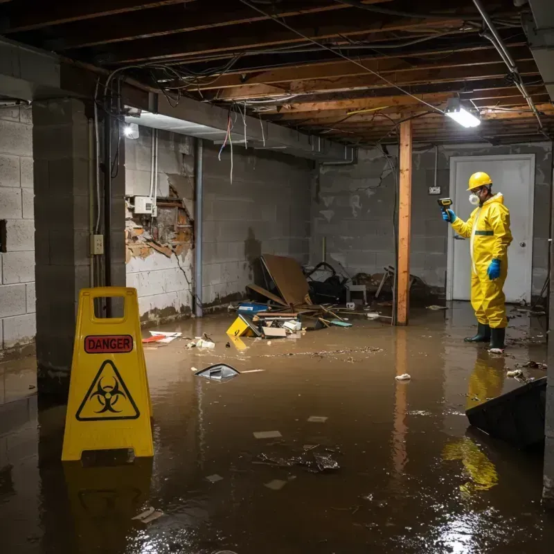 Flooded Basement Electrical Hazard in Gulf Park Estates, MS Property